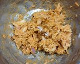 A picture of step 2 of Left over rice pakoda.