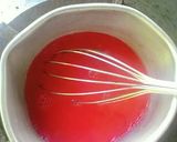 A picture of step 4 of Mulberry cake with soft ganache.