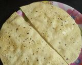 A picture of step 1 of Masala papad.