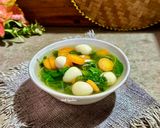 Foto langkah ke 3 dari resep Sup Bayam Telur Puyuh.