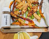A picture of step 3 of Typhoon Day Home Cooking: Spiced Grilled Chicken Tenders & Chicken Cartilage & Vegetables.