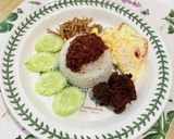 Gambar langkah 6 resipi 👩🍳Nasi Lemak Santan Kotak.