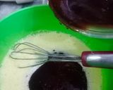 A picture of step 3 of Molten lava cake 😋😋😋.