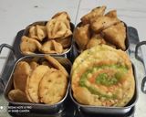 A picture of step 6 of Special recipe of namkeen samosa swirl papdi.