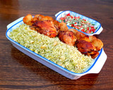 عکس مرحله 1 از دستور باقالی پلو با عطر دارچین همراه با روش پخت متفاوت مرغ 😋😍