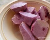 A picture of step 1 of Purple Yam barfi dessert.