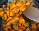A picture of step 7 of Squash and sage pasta - can be vegan.