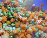 Foto del paso 4 de la receta: Tortilla de zanahoria y arvejas sin huevo apto vegano