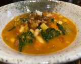 A picture of step 5 of Ribollita - rich man's poor man's soup.