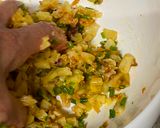 A picture of step 2 of Potato Ball from leftover French Fry.