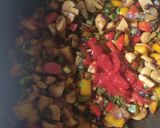 A picture of step 5 of Chilli Mushroom Pasta.