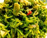 Foto langkah ke 2 dari resep Bunga pepaya tumis teri medan.