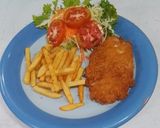 รูปขั้นตอนการทำที่ 7 ของ สเต็กไก่ทอด เฟรนช์ฟรายด์