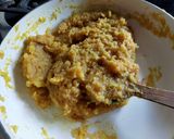 A picture of step 7 of Moong dal Halwa.