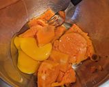 Foto del paso 1 de la receta: Tortita fit de cacao y calabaza 🎃