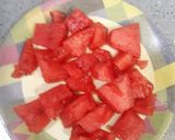 A picture of step 1 of Watermelon & pomegranate lemonade.