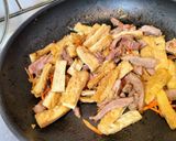 鴨肉腐皮炒水蓮的食譜步驟3照片