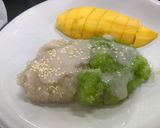 A picture of step 7 of Mango Sticky Rice (Pandan-Infused Sticky Rice).