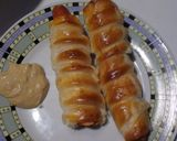 Virsli leveles tésztában recept fázis 6 fotója