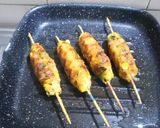 A picture of step 5 of Corn kabab.