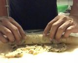 Foto langkah ke 2 dari resep Steam Chicken Beancurd Skin Rolls Diet.