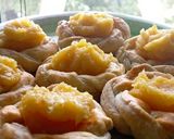 Фото кроку 9 до Слоєчки з лимонним курдом і персиками.