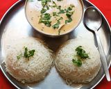 A picture of step 4 of Kadhi Chawal.