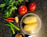आलू और टमाटर का चोखा (aloo aur tamatar ka chokha recipe in Hindi) रेसिपी चरण 1 फोटो