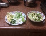 A picture of step 1 of Manchrian recipe.