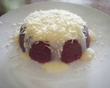 Foto langkah ke 7 dari resep Bolu kukus ubi ungu vla keju.