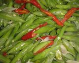 Foto langkah ke 6 dari resep Tumis buncis pedas.
