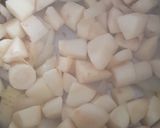 A picture of step 1 of Curried parsnip soup.