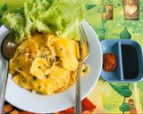 Hình bước làm 4 của món Cơm chiên trứng