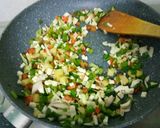 A picture of step 5 of Vegetable paneer rice samosa.