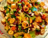 A picture of step 4 of Lebanese Fattoush.