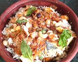 A picture of step 16 of Chana Masala Biryani.