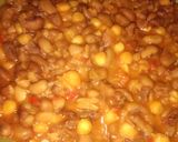A picture of step 3 of Beans and corn.