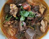 รูปขั้นตอนการทำที่ 3 ของ ขนมจีนน้ำเงี้ยวไก่