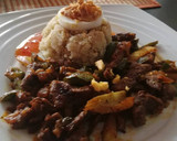 Foto del paso 3 de la receta: Quinoa con ternera y apio salteados