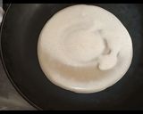 A picture of step 5 of Roti\Chapati \Phulka with liquid dough.