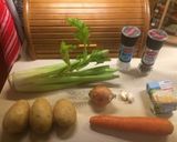 A picture of step 1 of Celery soup (zelerová polievka).