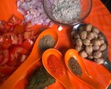 A picture of step 1 of Chole soup.