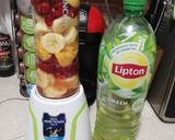 Smoothie málnás, banános, narancsos🙂! recept fázis 2 fotója