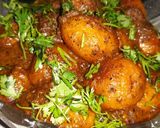 A picture of step 5 of Matar Pulao n Aaloo Dum.