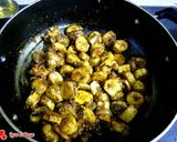 A picture of step 8 of Raw Banana with gravy.
