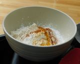 A picture of step 3 of Pall payasam with almond milk, rice dumplings, (Paal kozhukattai in Tamil).