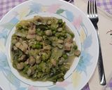 Foto del passaggio 3 della ricetta Cappuccia fave e piselli con pancetta