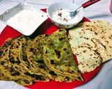 A picture of step 4 of Palak Paratha.