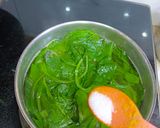 A picture of step 2 of Palak Paneer.