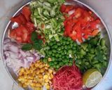 A picture of step 1 of Creamy Vegetable Pasta Salad.
